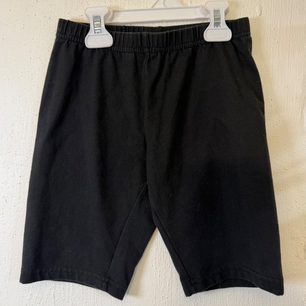 Hanna Andersson Girls Black Bike Shorts Size 140 US 10 Cotton Stretch Active